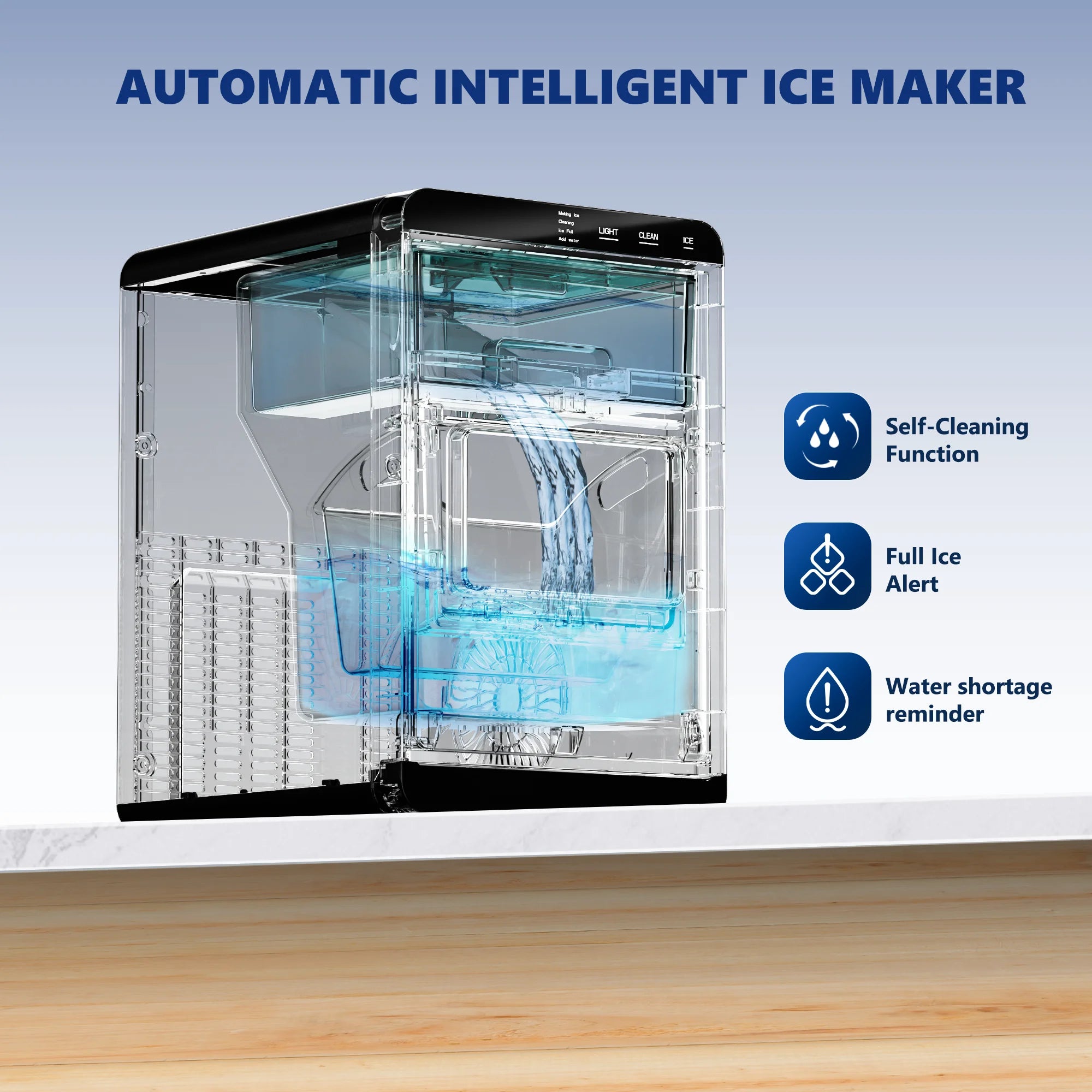 SIMZLIFE Countertop Nugget Ice Maker
