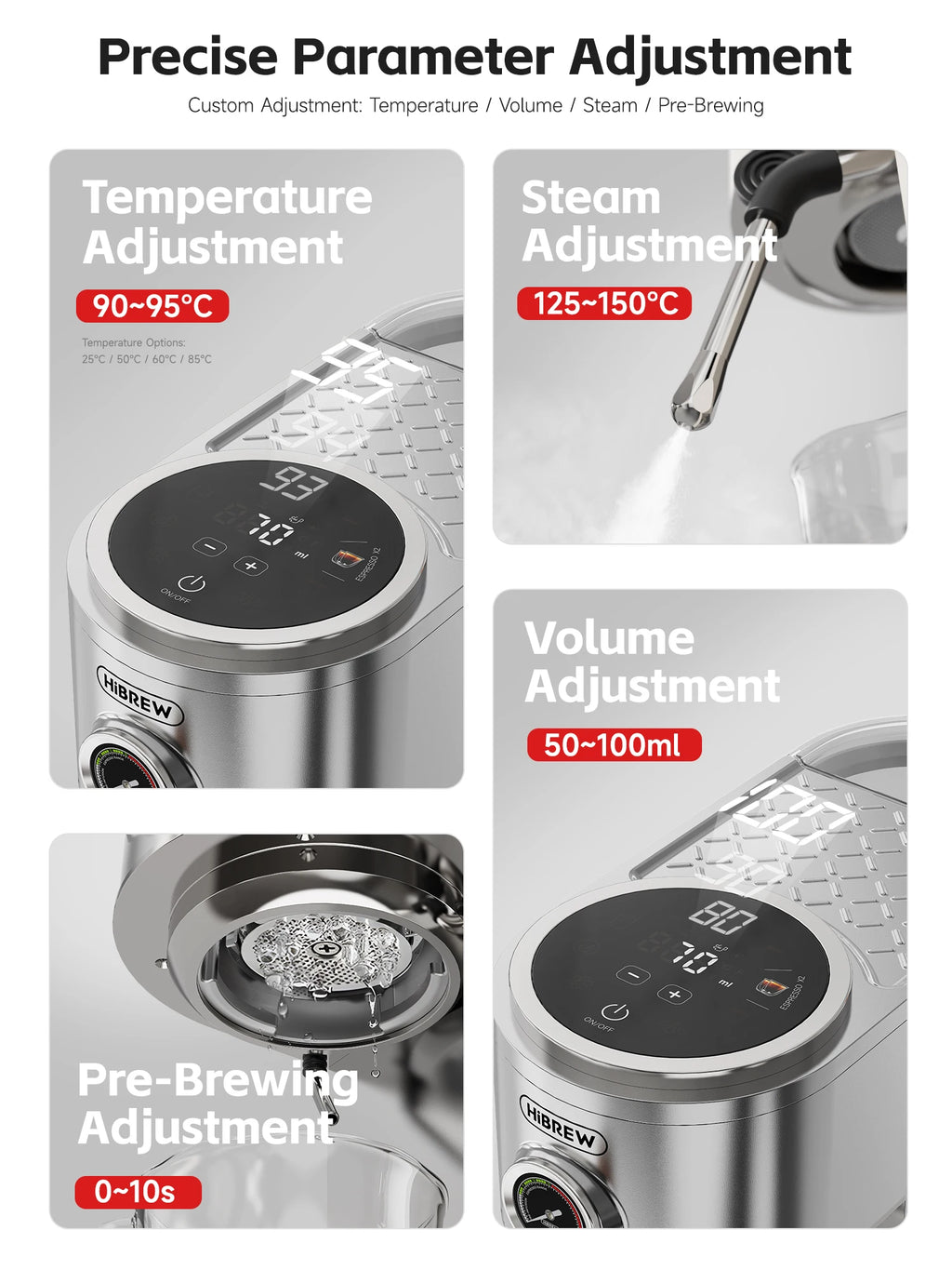 HiBREW Semi-automatic Espresso Coffee Machine