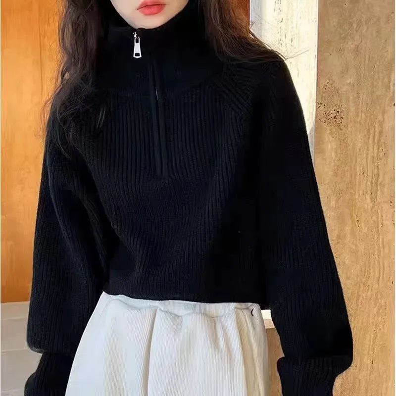 Half Zip Collar Sweater