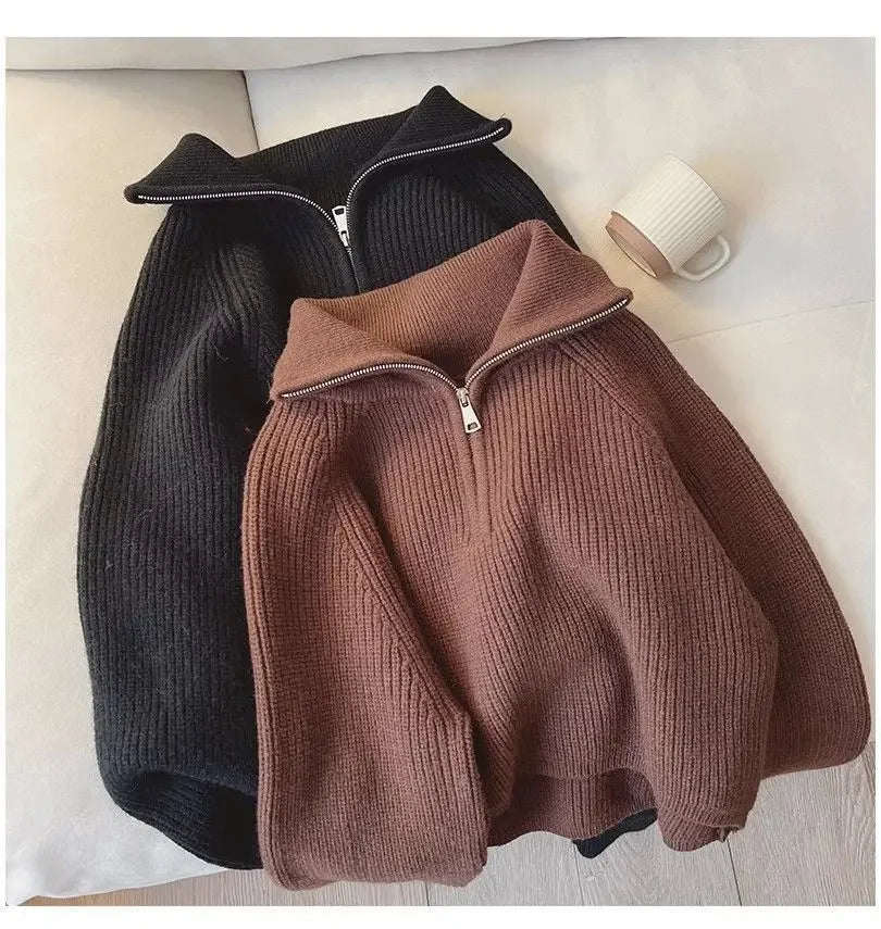 Half Zip Collar Sweater
