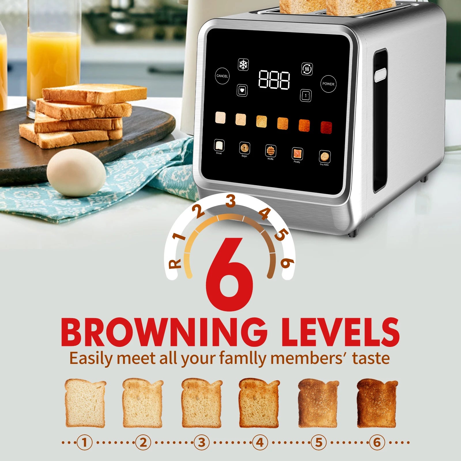 Smart Toaster with LCD Display
