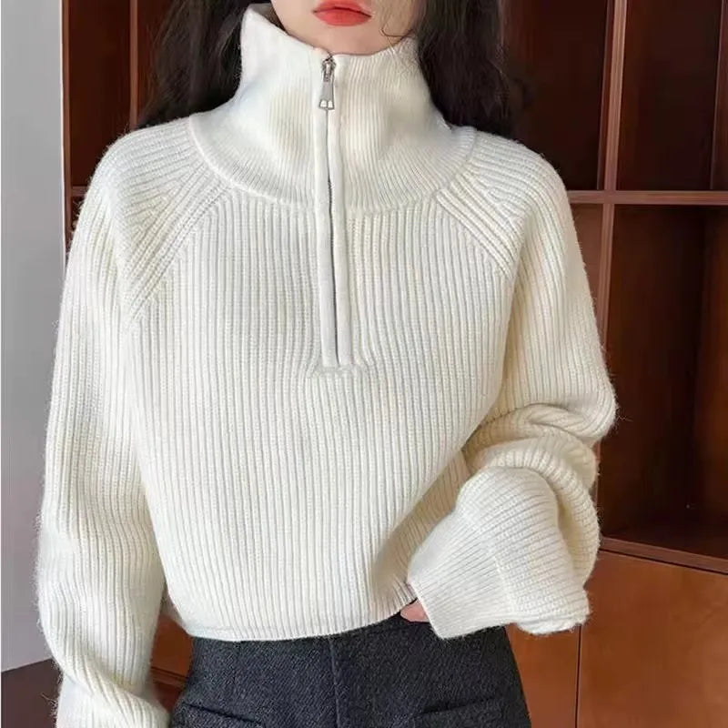 Half Zip Collar Sweater