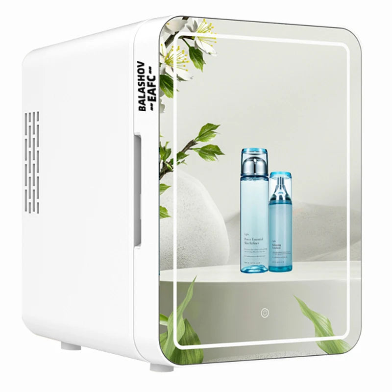 4L Mini Skincare Fridge With LED Light Mirror
